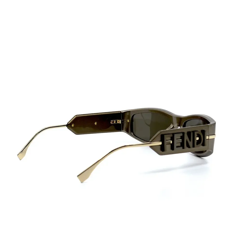 NEW FENDI FE40120I 45E SHINY BROWN AUTHENTIC SUNGLASSES - Picture 8 of 14